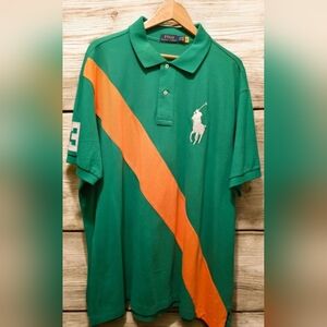 Polo by Ralph Lauren Men's Green and Orange Polo Shirt Never Been Worn